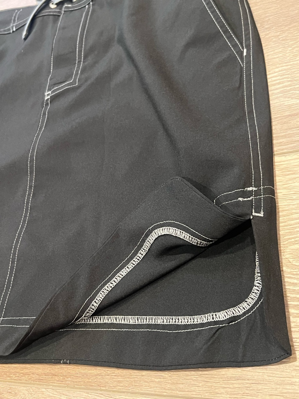 RipSkirt Hawaii Black Pull-on Skirt (non-wrap) Drawstrings, Pockets, Beach - Picture 8 of 11